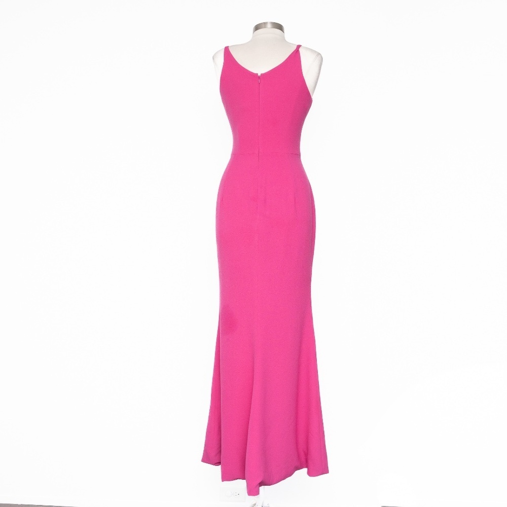 Dress The Population. Iris Slit Crepe Gown. - Picture 3 of 15